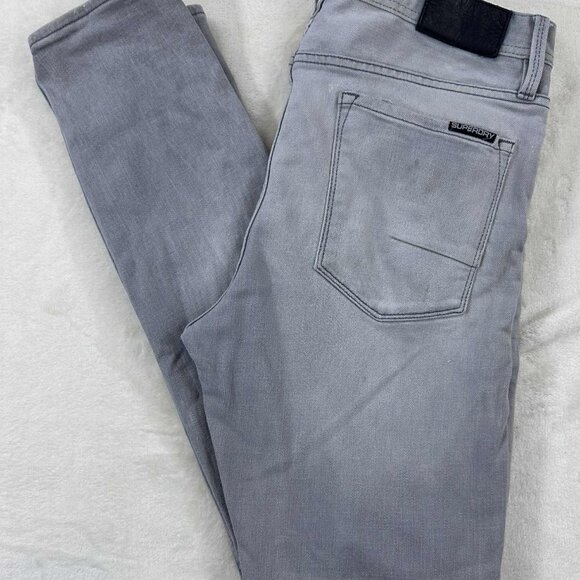 Superdry Slim Low Rider Jeans – Gray Denim waist 32 - Picture 8 of 15